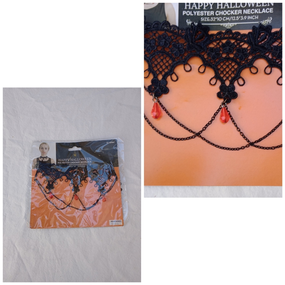Lace Choker Vampire Witch Halloween Costume Party Themed Event Festival Cosplay